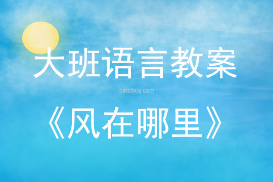 大班语言活动教案：风在哪里教案(附教学反思)