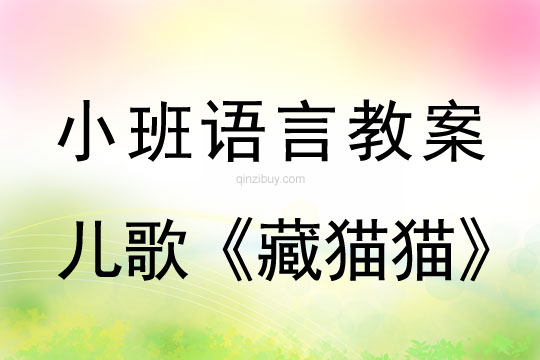 小班语言活动儿歌《藏猫猫》教案反思