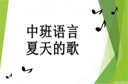 中班语言：夏天的歌PPT课件
