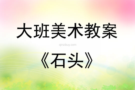 大班美术活动教案：石头教案(附教学反思)