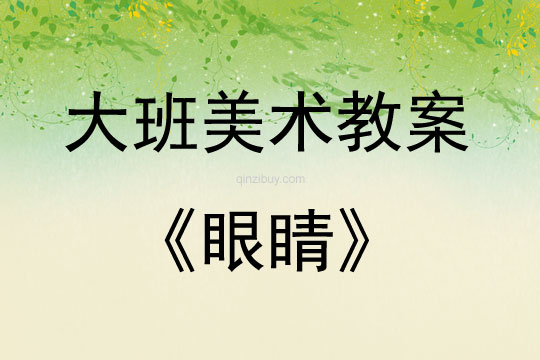 大班美术活动教案：眼睛教案