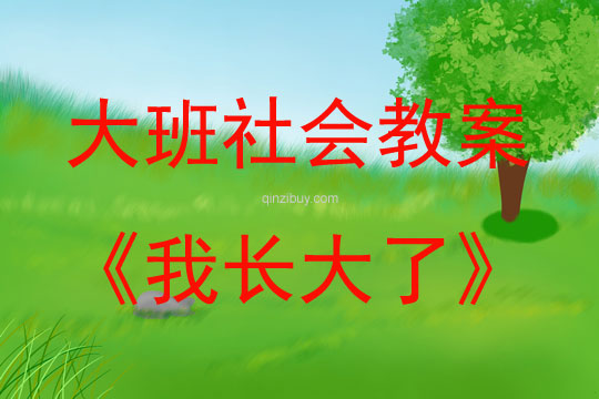 大班社会活动我长大了教案反思