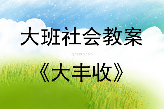 大班社会活动大丰收教案反思