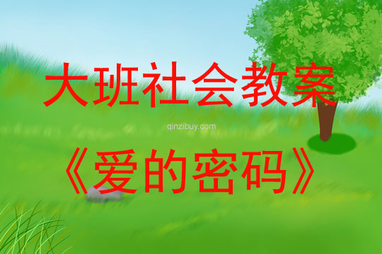 大班社会活动教案：爱的密码教案(附教学反思)