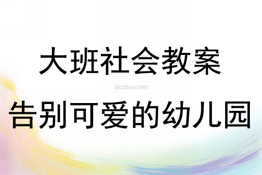 大班社会活动告别可爱的幼儿园教案反思