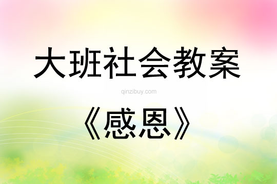 大班社会活动感恩教案反思