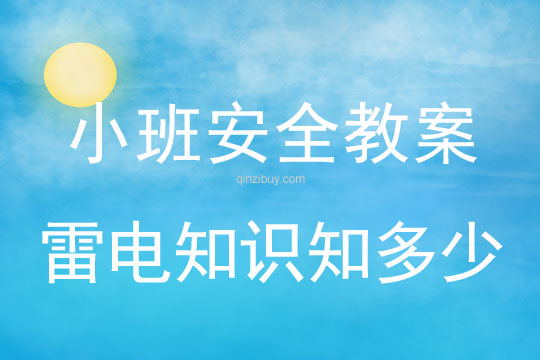 小班安全活动教案：雷电知识知多少教案