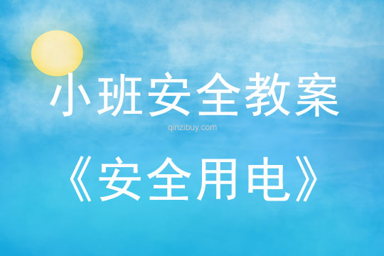 小班安全活动教案：安全用电教案