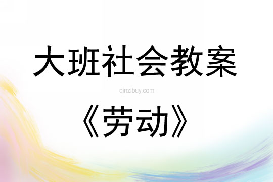 大班社会活动教案：劳动教案(附教学反思)