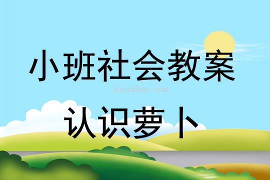小班社会活动教案：认识萝卜教案(附教学反思)