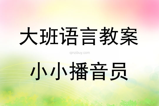 大班语言游戏小小播音员教案反思