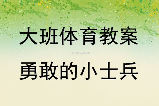 大班体育游戏勇敢的小士兵教案反思