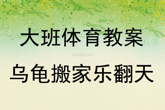大班体育游戏活动乌龟搬家乐翻天教案