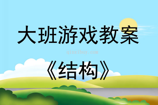 大班游戏活动教案：结构教案