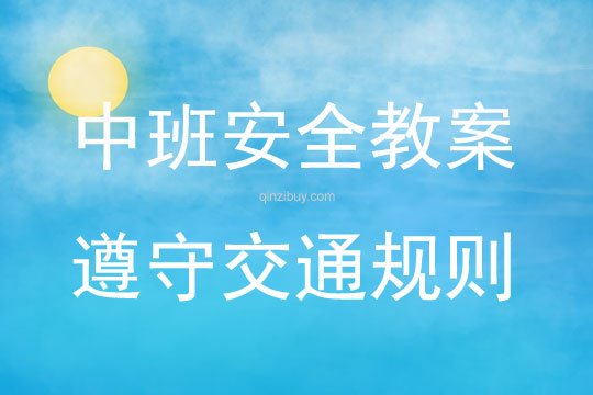 中班安全活动教案：遵守交通规则教案(附教学反思)