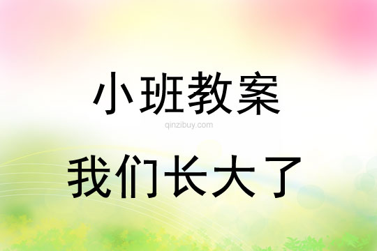 幼儿园小班新年教案：我们长大了幼儿园小班新年教案：我们长大了