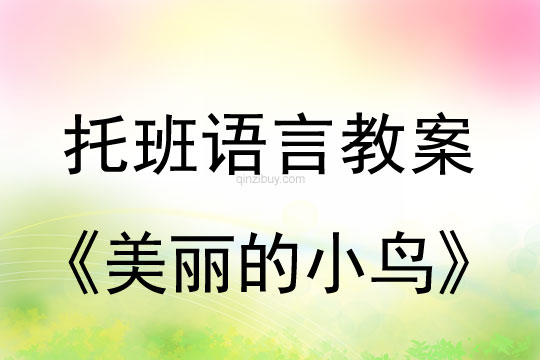 幼儿园托班教案：美丽的小鸟
