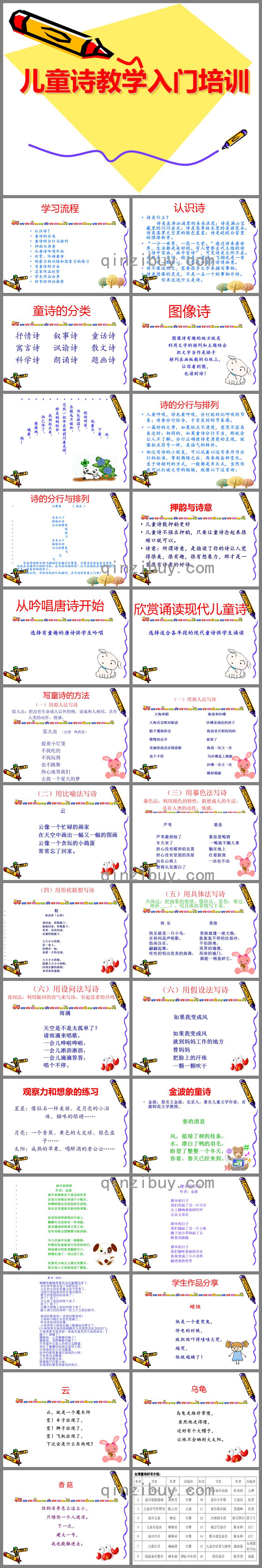 儿童诗教学入门培训PPT课件