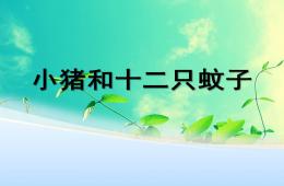 大班语言小猪和十二只蚊子PPT课件