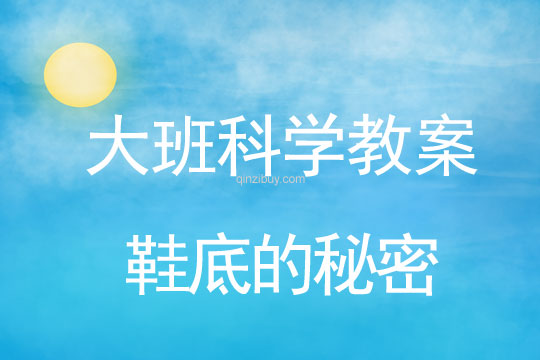 幼儿园大班科学活动:鞋底的秘密大班科学活动:鞋底的秘密