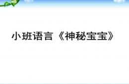 小班语言神秘宝宝PPT课件