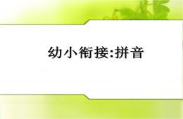 幼儿园幼小衔接语文拼音课PPT课件