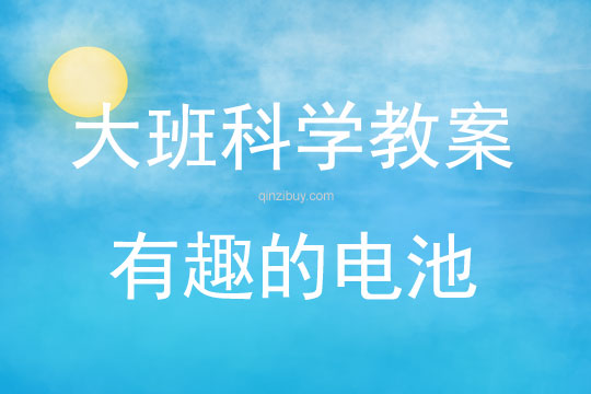 大班科学说课稿有趣的电池教案反思