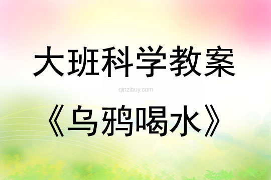 大班科学活动乌鸦喝水说课稿教案反思