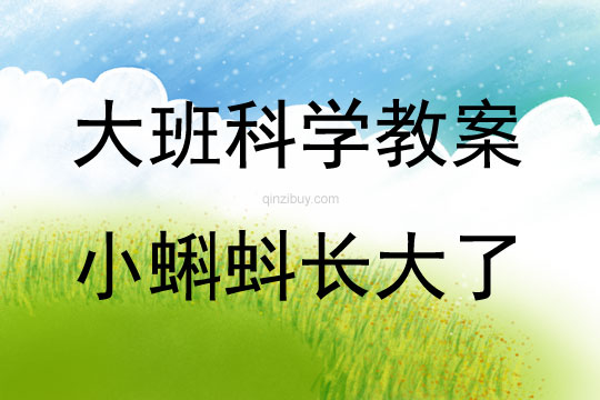 大班科学活动小蝌蚪长大了教案反思