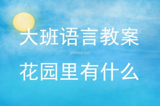 大班语言花园里有什么教案反思