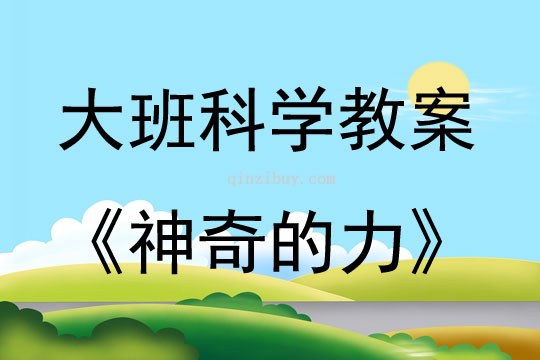 大班科学公开课神奇的力教案反思