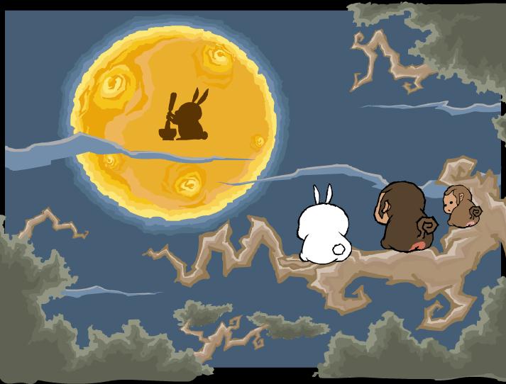 幼儿园中班语言月亮上的兔子FLASH课件动画