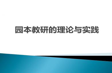 园本教研的理论与实践幼儿园讲座PPT课件