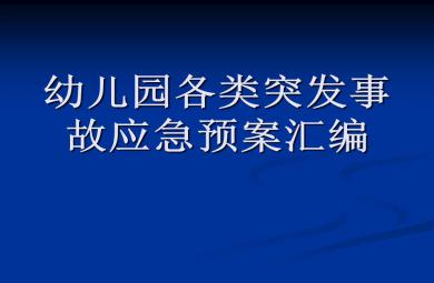 幼儿园突发事件应急预案PPT课件