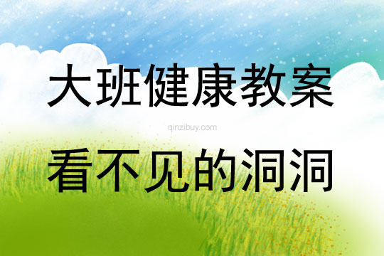 大班健康活动看不见的洞洞教案反思