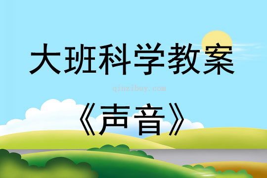 大班科学声音教案反思