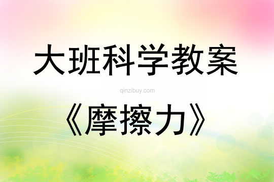 大班科学活动设计摩擦力教案反思