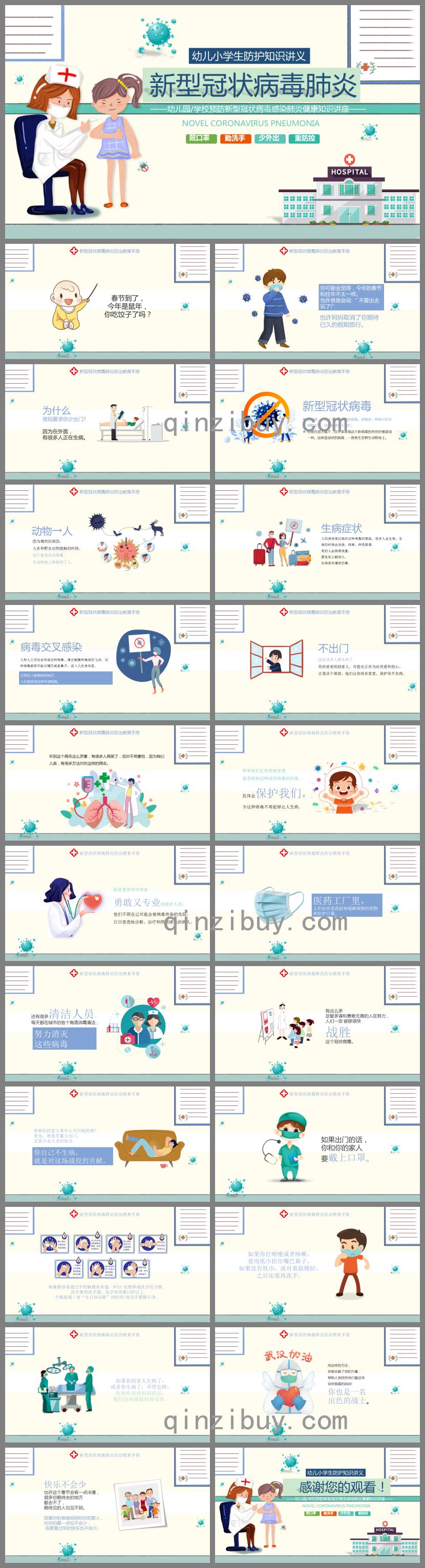 大班健康预防新型冠状病毒感染肺炎健康知识讲座PPT课件