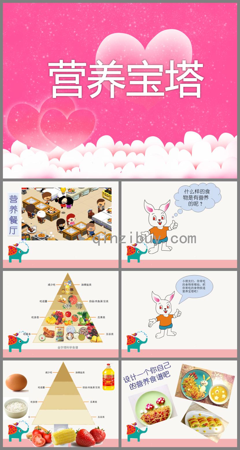 大班健康优质课营养宝塔PPT课件