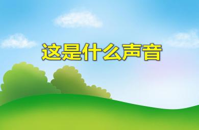 小班语言这是什么声音PPT课件音频