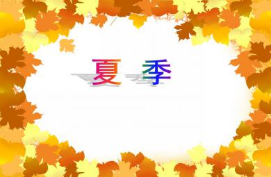 中班主题活动夏季PPT课件