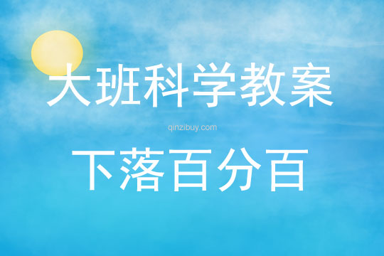大班科学下落百分百教案反思