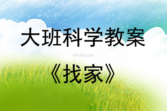 大班科学找家教案反思