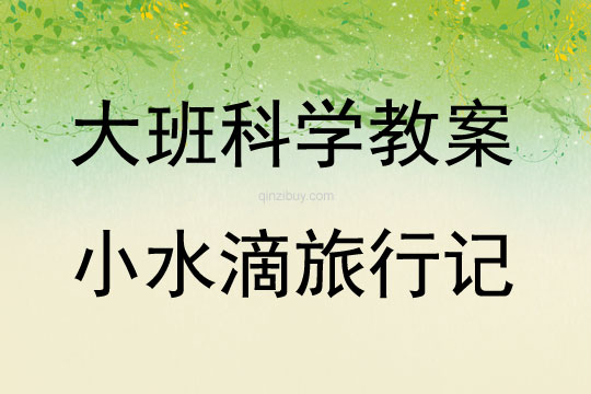 大班科学活动小水滴旅行记教案反思