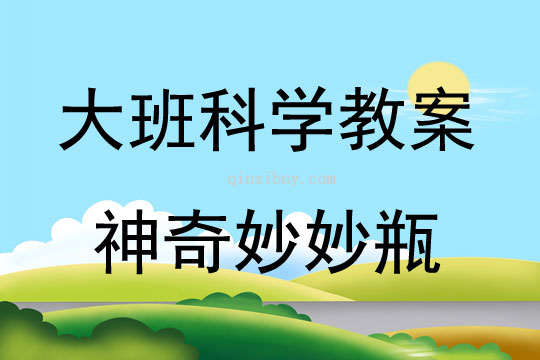 大班科学神奇妙妙瓶教案反思