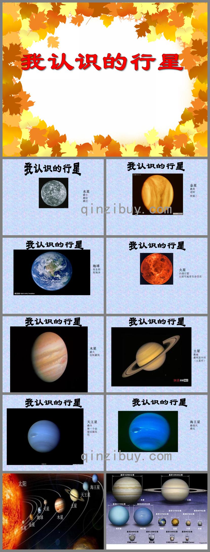 大班主题活动我认识的行星PPT课件