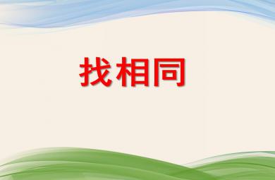 中班数学找相同PPT课件