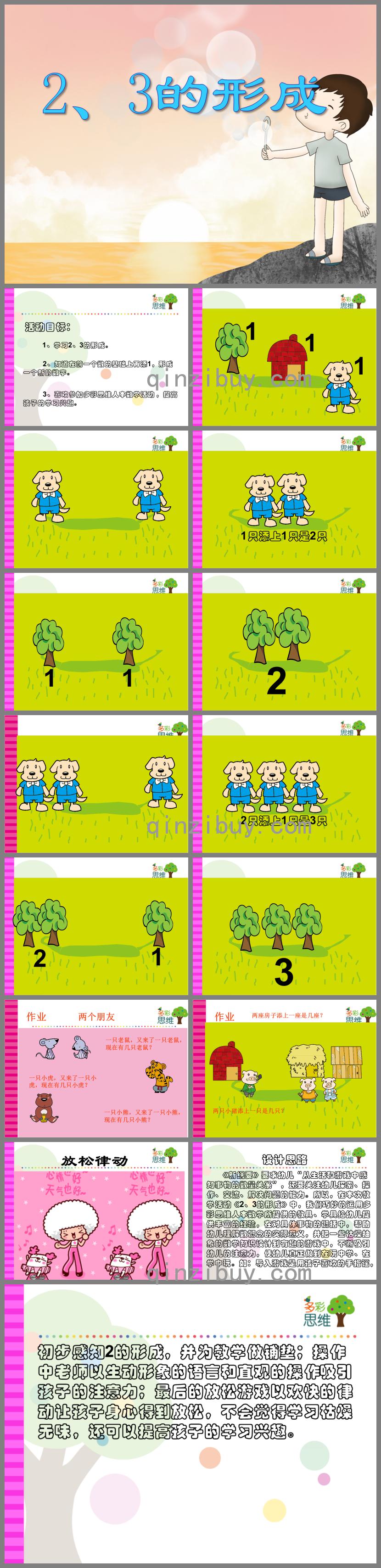 小班数学2、3的形成PPT课件