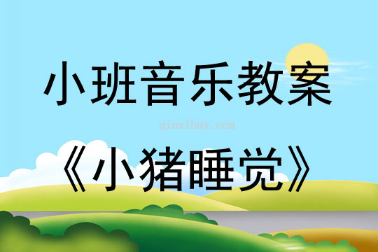 小班音乐公开课小猪睡觉教案反思