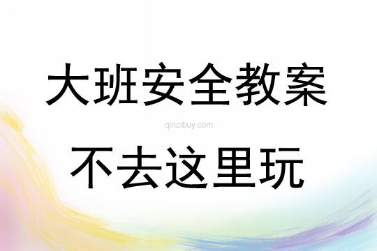 大班安全不去这里玩教案反思